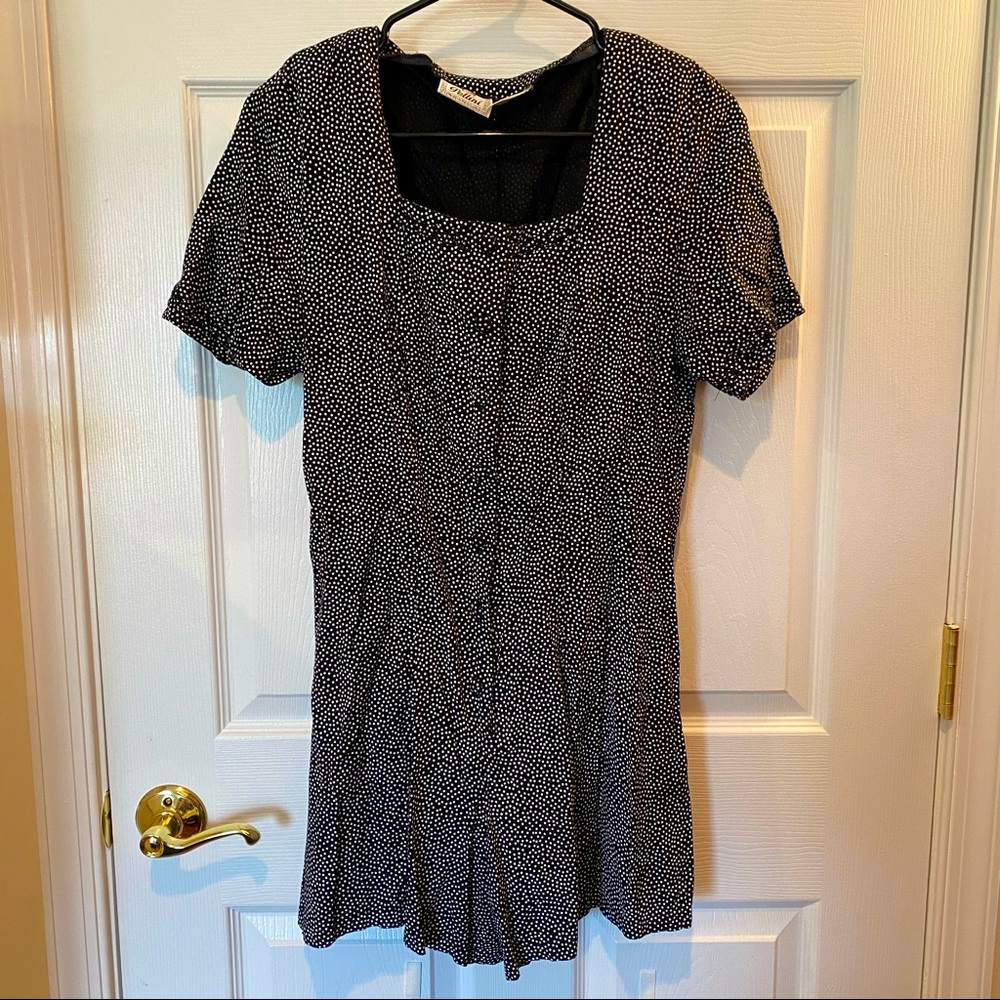 Vintage Black and White Polka dot Romper